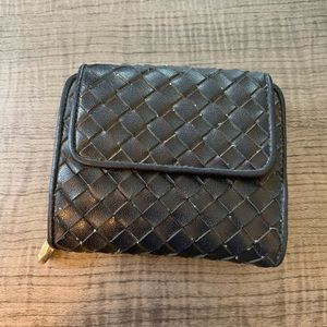 ‘90s Vintage J.G. Hook woven wallet navy